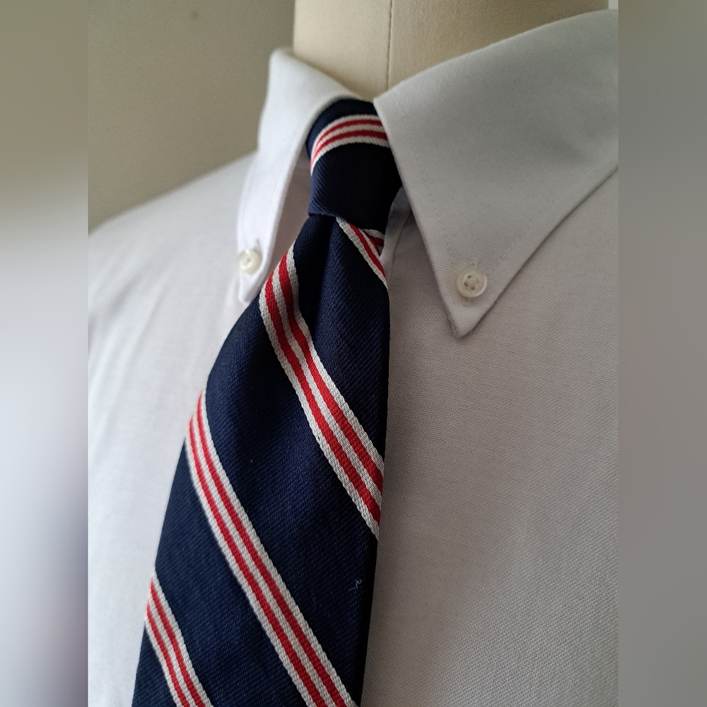 Red, White, and Blue Repp Stripe Tie